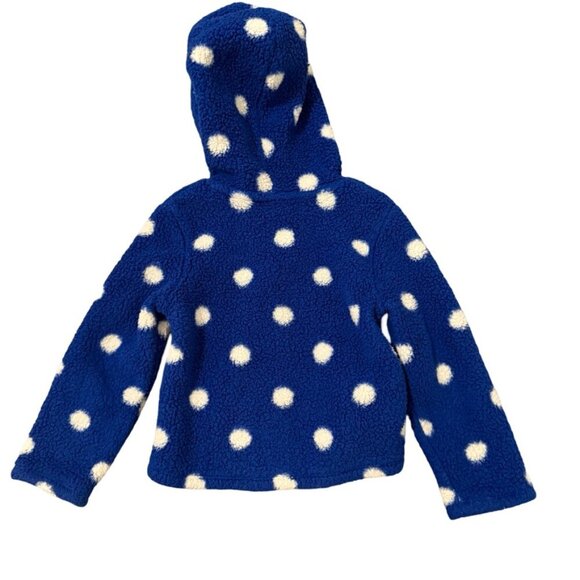 Harper Canyon Blue Polka Dot Sherpa Hoodie Pullover Jacket Size 4 - Picture 3 of 5